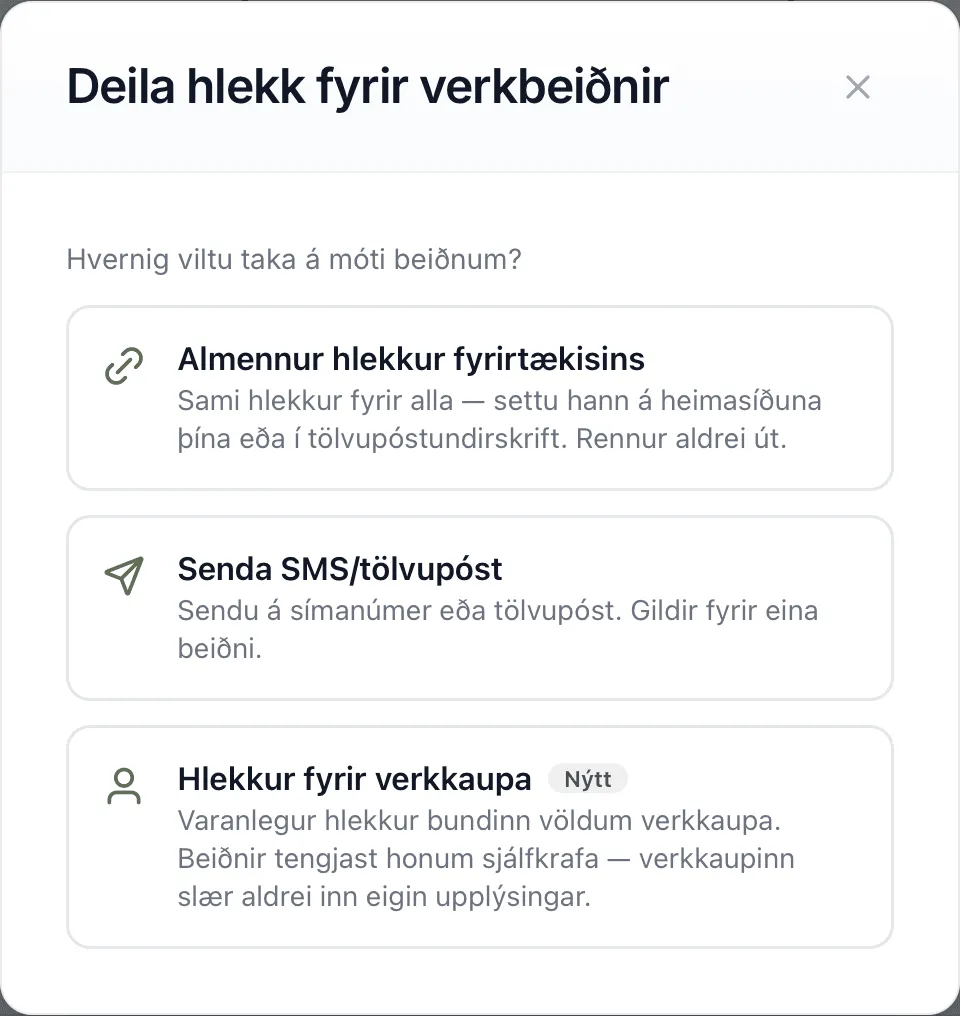 Þrjár leiðir til að taka á móti beiðnum