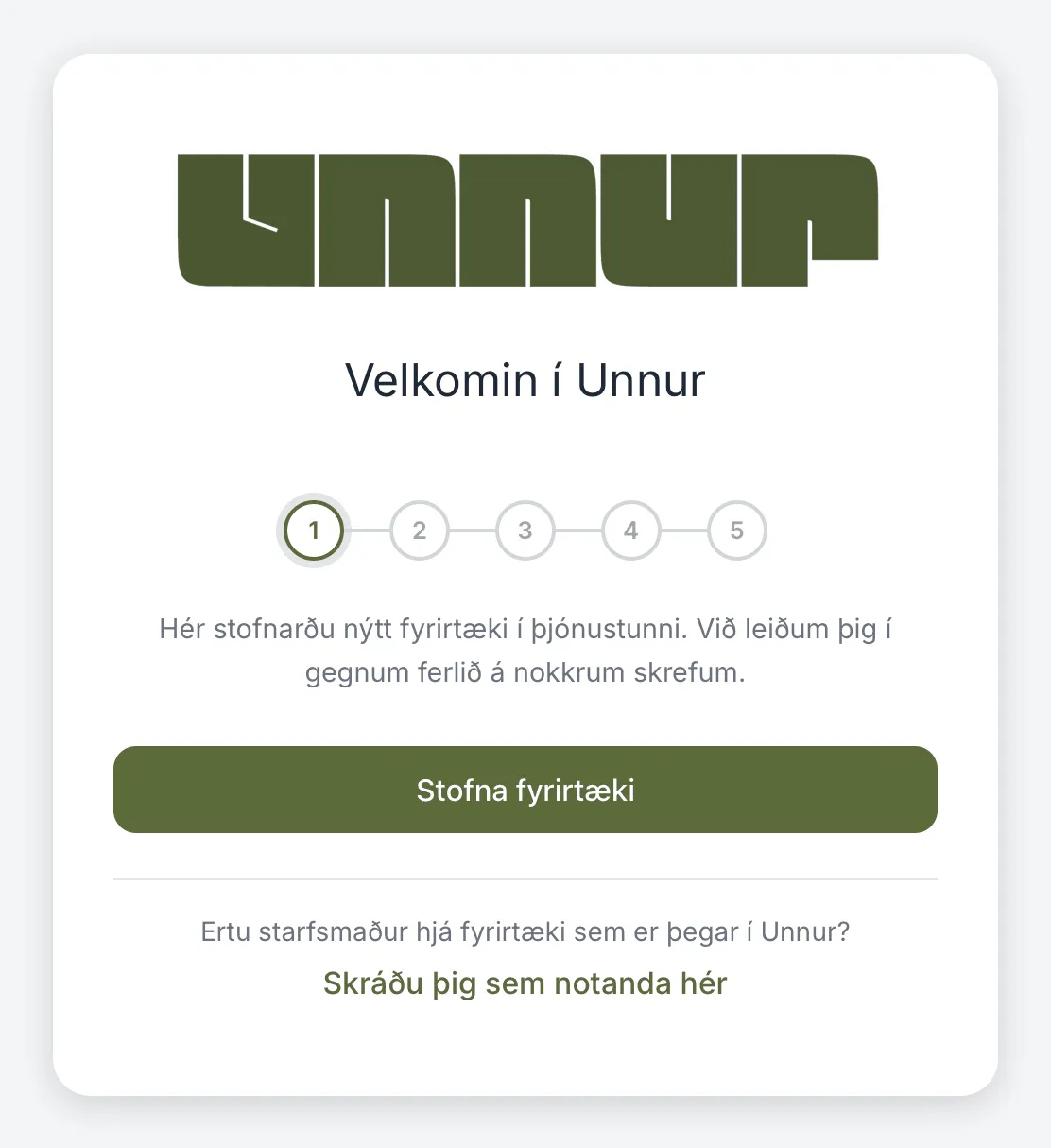 Fyrsta skrefið: Stofna fyrirtæki